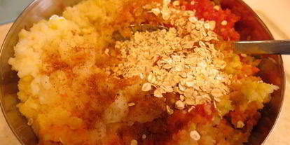 Шаг 2: суфле из овощей под маслятами в сметане