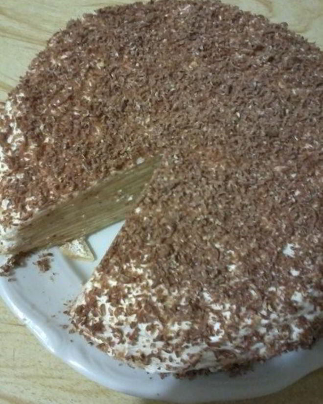 Рецепт блинного тирамису-торт