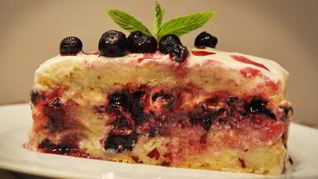 Рецепт Тирамису с голубикой и апельсиновым кремом