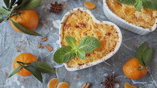 Рецепт Творожного пудинга с мандаринами