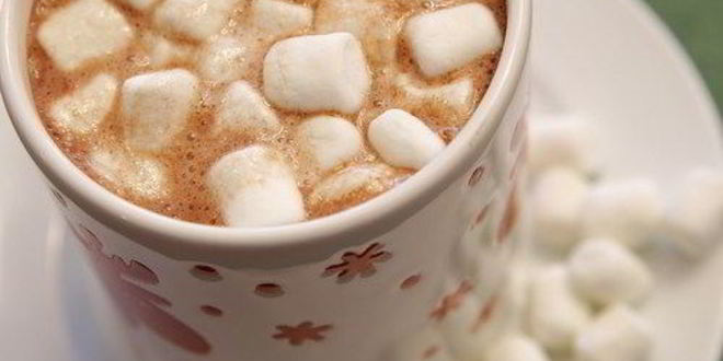 Рецепт Густого горячего шоколада со взбитыми сливками и зефиром