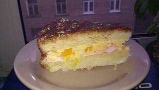 Рецепт Зефирно-апельсинового торт