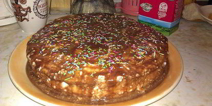 Шаг 2: зефирно-апельсинового торт