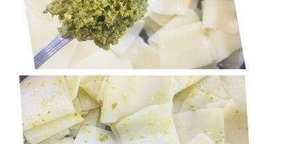 Шаг 5: бесбармачной лапши с рыбой в соусе песто