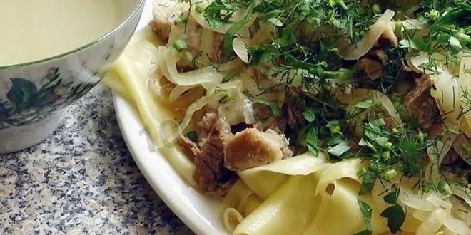 Рецепт бешбармака из говядины