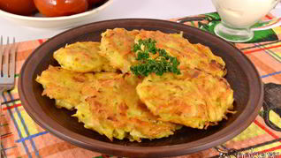 Рецепт Драников из картофеля и тыквы с курицей