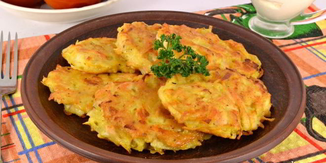 Рецепт Драников из картофеля и тыквы с курицей