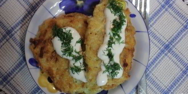 Рецепт драников с чеснокома