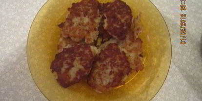 Шаг 3: драников с фаршем