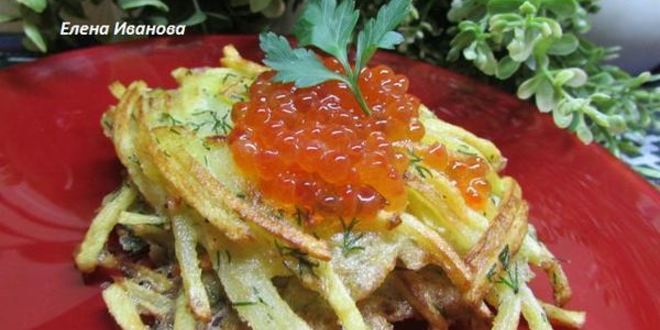 Рецепт драников с красной икрой