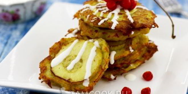 Рецепт драников с яблоком