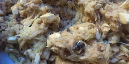 Шаг 1: картофельных драников с шампиньонами и кабачком