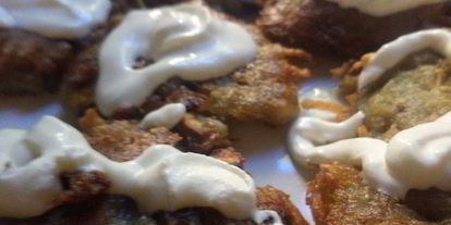 Шаг 4: картофельных драников с шампиньонами и кабачком