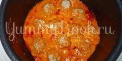 Шаг 5: фрикаделек под томатно-сырным соусом из мультиварки