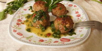 Шаг 6: фрикаделек с фетой и соусом чимичурри