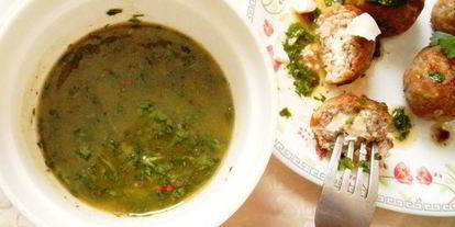 Шаг 7: фрикаделек с фетой и соусом чимичурри