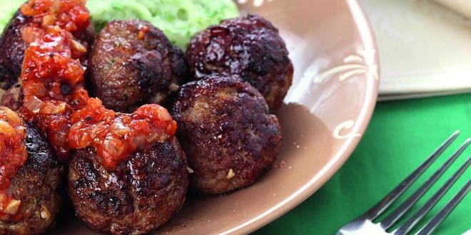 Рецепт фрикаделек с зеленым пюре