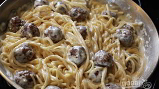 Рецепт Макарон с фрикадельками