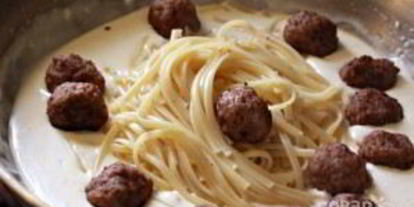 Шаг 7: макарон с фрикадельками