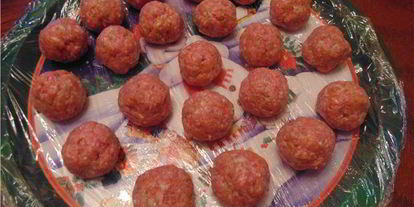 Шаг 2: мяса-овощных фрикадельки для заморозки