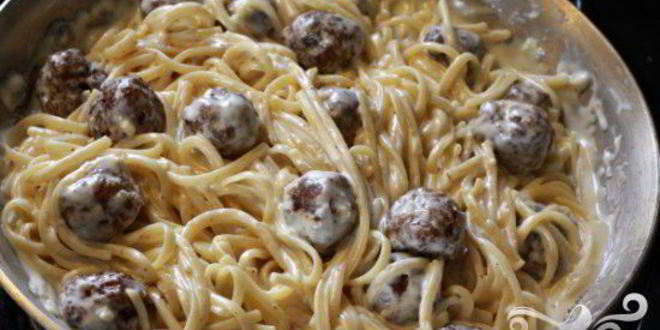Рецепт пасты альфредо с фрикадельками