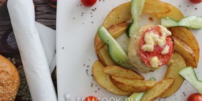 Рецепт сливочных фрикаделек с картофелем фри