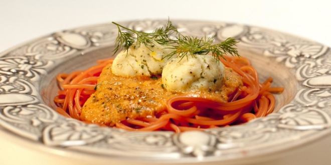 Рецепт Спагетти с фрикадельками из трески