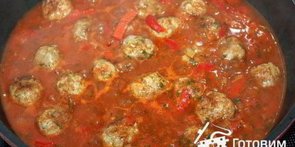 Шаг 3: спагетти с фрикадельками sugo