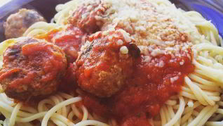 Рецепт Спагетти с фрикадельками в томатном соусе
