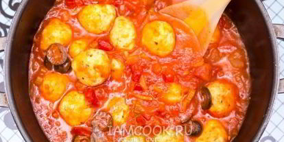 Шаг 8: спагетти с куриными фрикадельками