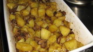 Рецепт Картофеля с грибами в духовке