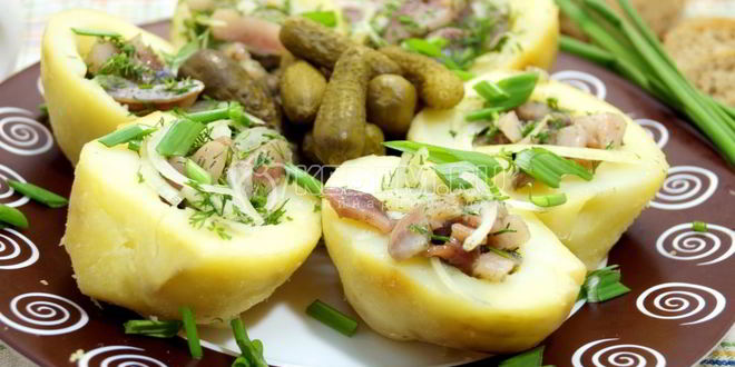 Рецепт картофеля с селедкой