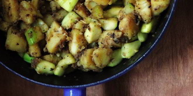 Рецепт картофеля с цукини и тимьяном