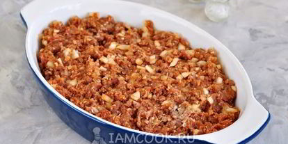 Шаг 7: картошка с фаршем, сыром и майонезом в духовке