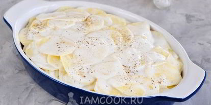 Шаг 8: картошка с фаршем, сыром и майонезом в духовке