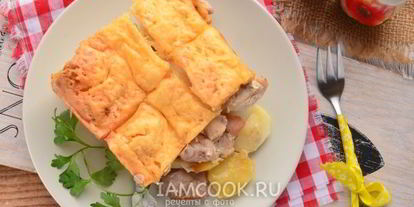 Шаг 11: картошки с курицей, сыром и майонезом в духовке