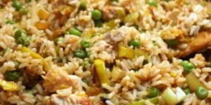 Шаг 5: коричневого риса с индейкой и овощами