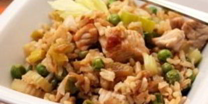 Шаг 6: коричневого риса с индейкой и овощами