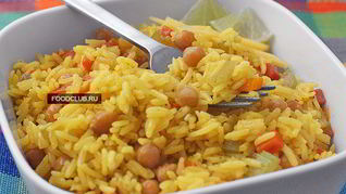 Рецепт Постного риса с овощами и нутом