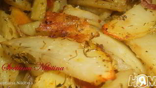 Рецепт Пряного картофеля с беконом