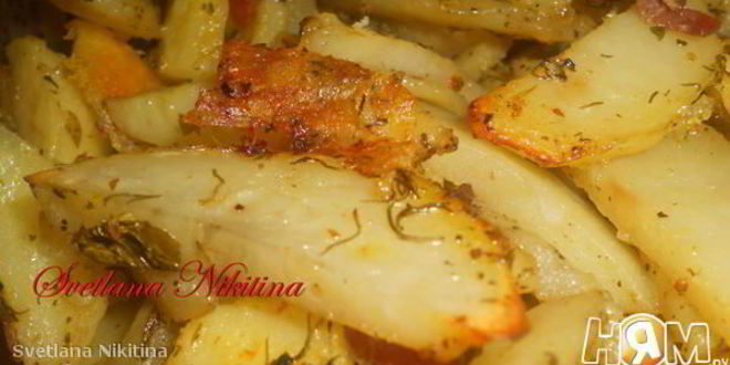 Рецепт Пряного картофеля с беконом