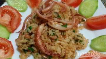 Рецепт Риса с кальмарами