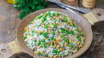 Рецепт Риса с кукурузой и зеленым горошком