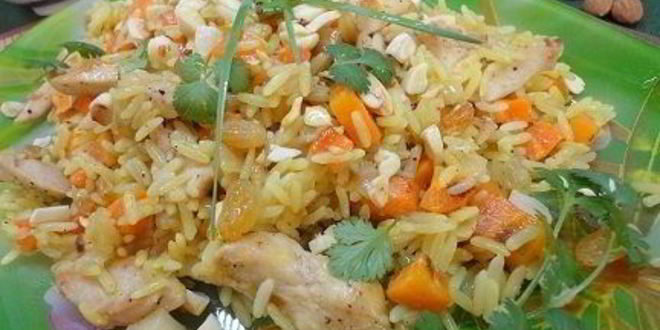 Рецепт риса с курицей по-восточному