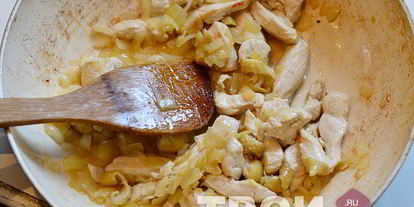 Шаг 2: риса с курицей