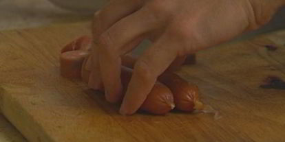 Шаг 1: риса с острыми колбасками