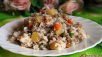 Рецепт Риса с овощами и мясным фаршем