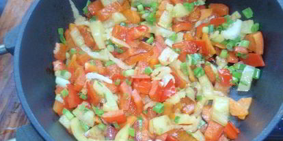 Шаг 1: риса с овощами в японском стиле