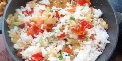 Шаг 3: риса с овощами в японском стиле