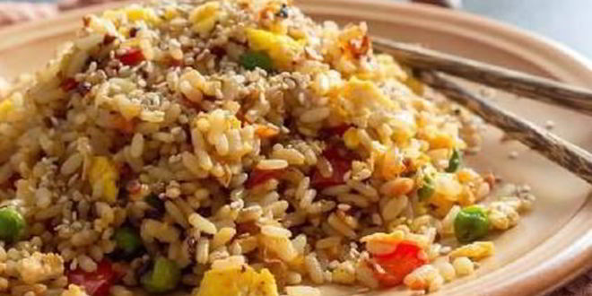 Рецепт риса, жареного с овощами